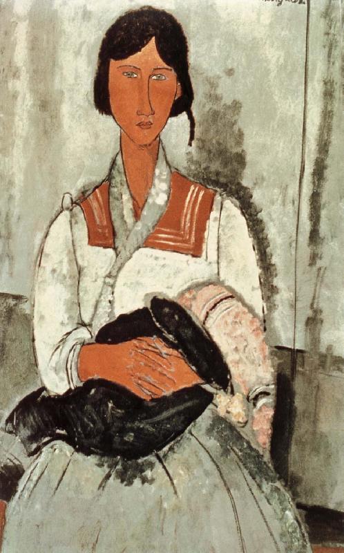 Amedeo Modigliani Gypsy Woman and Girl